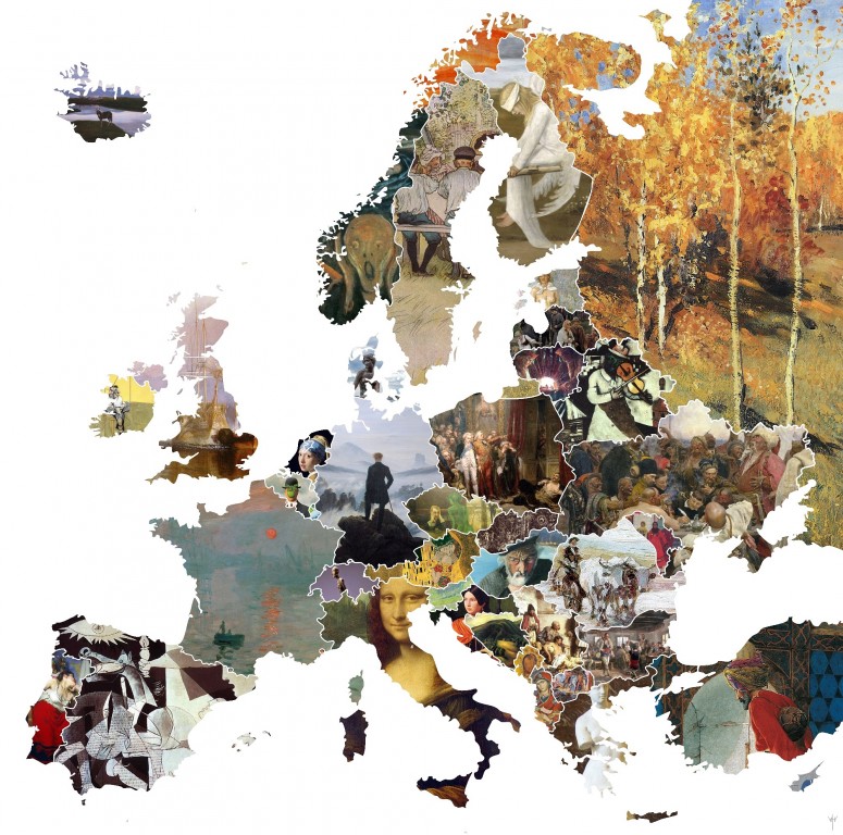 Umělecká mapa Evropy. Víš, jaký umělec znázorňuje Česko?
