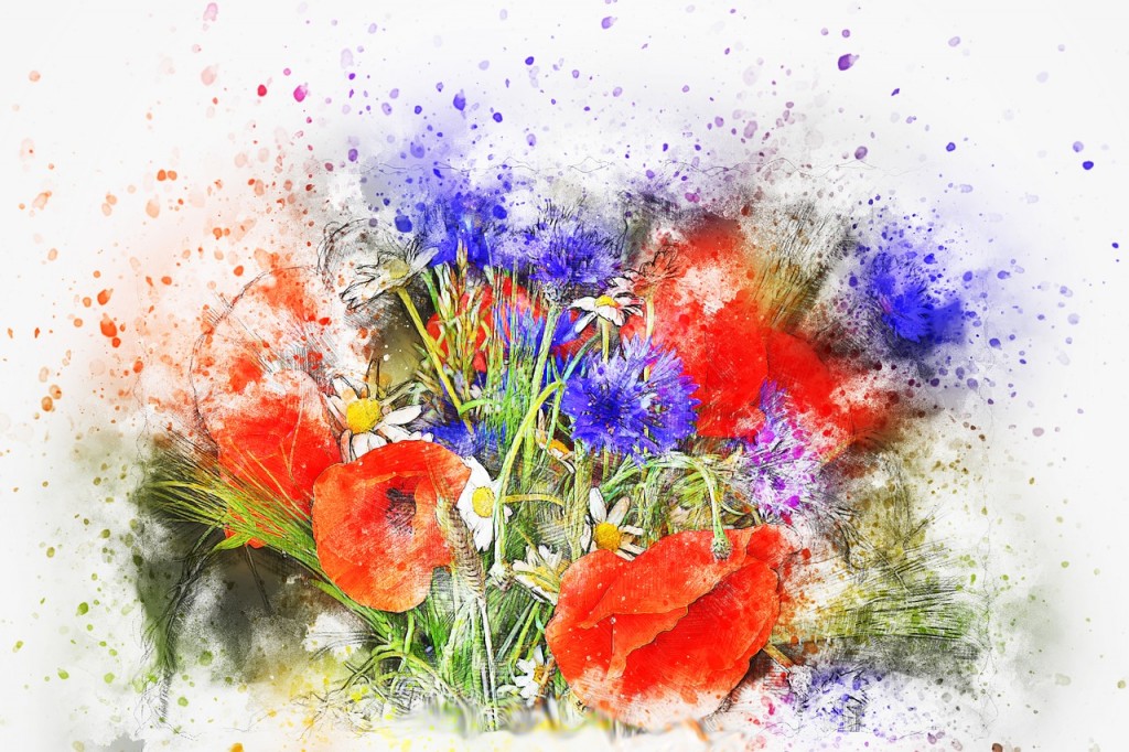 Jak na květiny malované akvarelem?