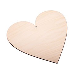 Dřevěná ozdoba 10 cm - srdce