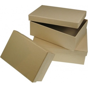 Levně Obdélníkový box z kartonu / různé rozměry