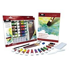 Sada akvarelových barev Essentials v papírové krabici / 21 dílná
