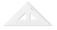 Trojúhelník 45/177 s kolmicí a prolisem KTR