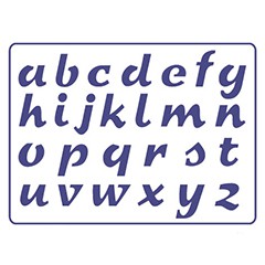 Šablona PENTART A5 - Malé písmo S25