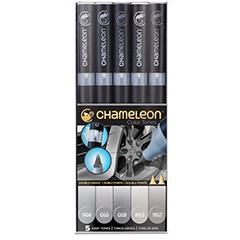 Sada popisovačů Chameleon 5 dílná - Gray Tones