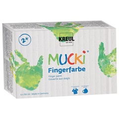Zářivé prstové barvy MUCKI - KREUL | sada 6 x 150 ml