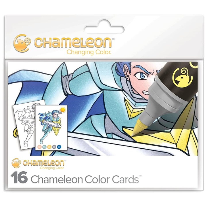 Levně Chameleon kartičky na vymalování - Manga / sada 16 ks (Chameleon Color)