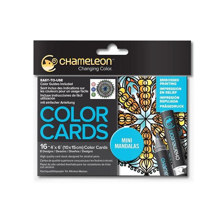 Levně Chameleon kartičky na vymalování - Mini mandaly / sada 16 ks (Chameleon)