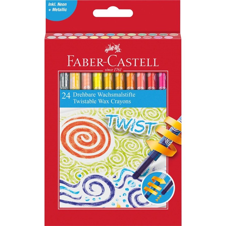 Levně Faber-Castell vysouvací voskovky Twist / různé sety (Pastelky pro děti)