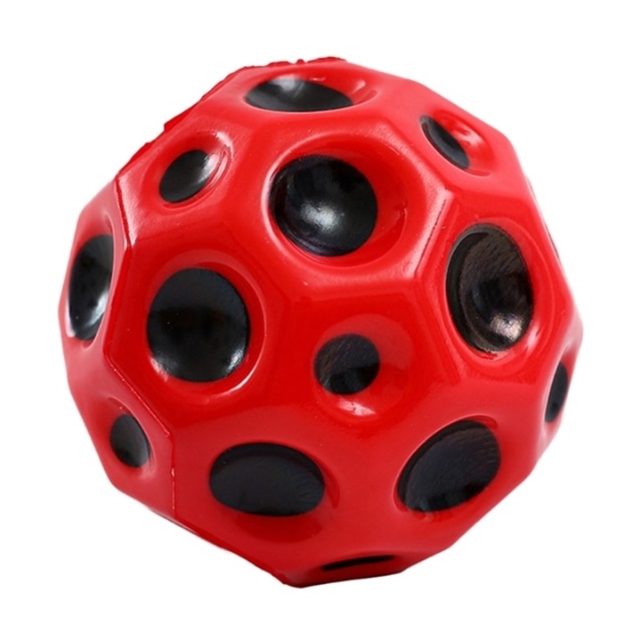 Levně Fidget Crater Ball antistrestový míček | červená (antistresový skákací)