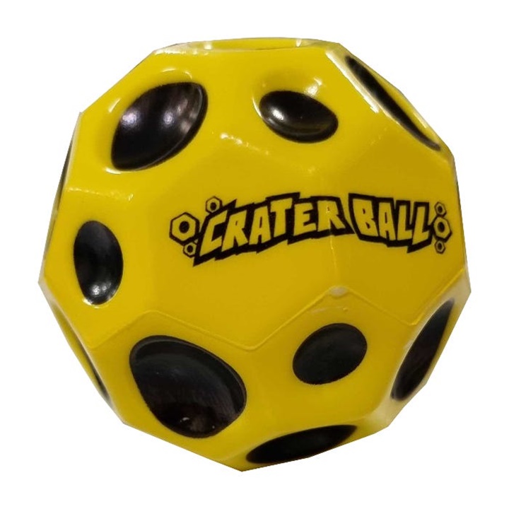 Levně Fidget Crater Ball antistrestový míček | žlutá (antistresový skákací)