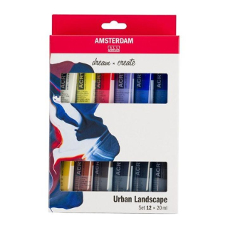 Akrylové barvy Amsterdam - Urban Landscape / sada 12 x 20 ml