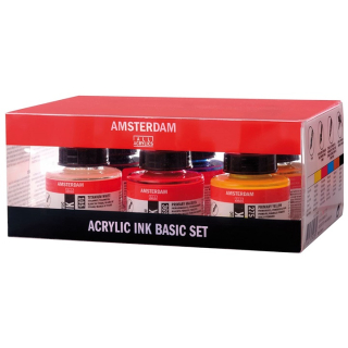 Akrylový inkoust Amsterdam - Basic set / 6 x 30 ml
