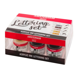 Akrylový inkoust Amsterdam - Lettering set / 6 x 30 ml