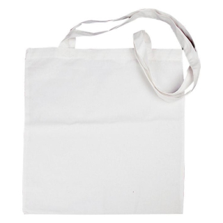 Bavlněná nákupní taška bílá - 38 x 42 cm