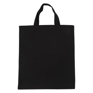 Bavlněná nákupní taška černá - 38 x 42 cm