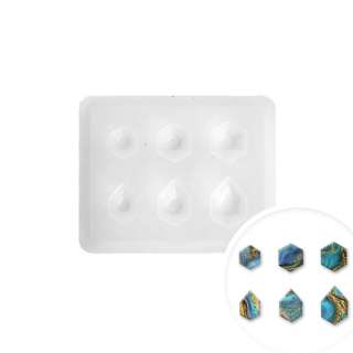 Profesionální silikonová forma Pentart - drahokamy šestiúhelníky