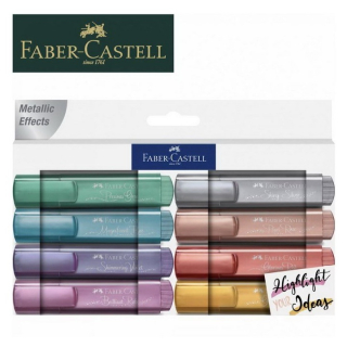 Sada metalických zvýrazňovačů Faber-Castell 8 ks
