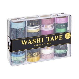 Washi pásky - sada 36 x 3 m / ružové tóny
