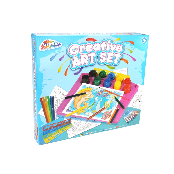Levně Kreativní umělecký set pro děti Grafix (sada na kreslení a malování)