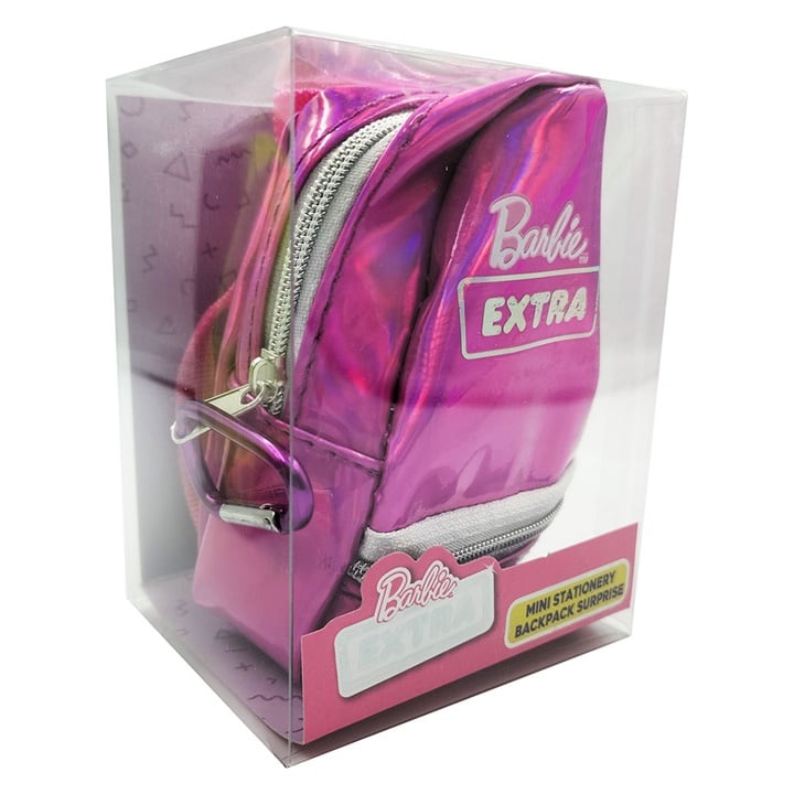Levně Mini batoh s papírenskými potřebami Barbie (třpytivý vak Barbie)