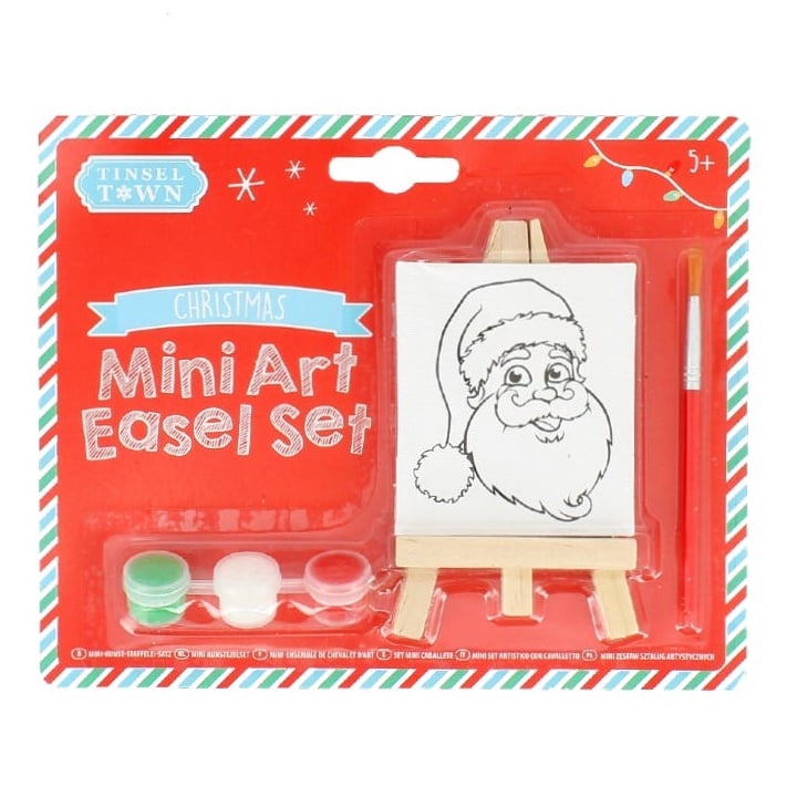 Levně Mini stojan s plátnem | set Santa (kreativní vánoční sada)