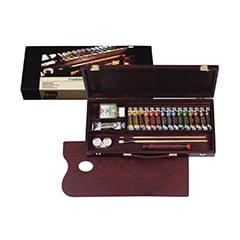 Olejové barvy Rembrandt Box Traditional / 15x15ml + 1x40ml + příslušenství