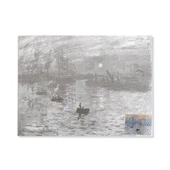 Plátno na lepence se skicou uměleckého díla Monet - Impression Sunrise