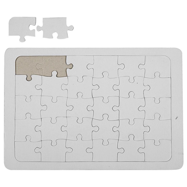 Levně Puzzle z paper mache na dotvoření 10 ks - A4 (skládací puzzle pro děti -)