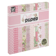 Scrapbookingový papír 20 x 20 cm | růžové odstíny