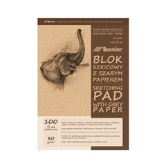Skicovací blok 50 [100] listový šedohnědý