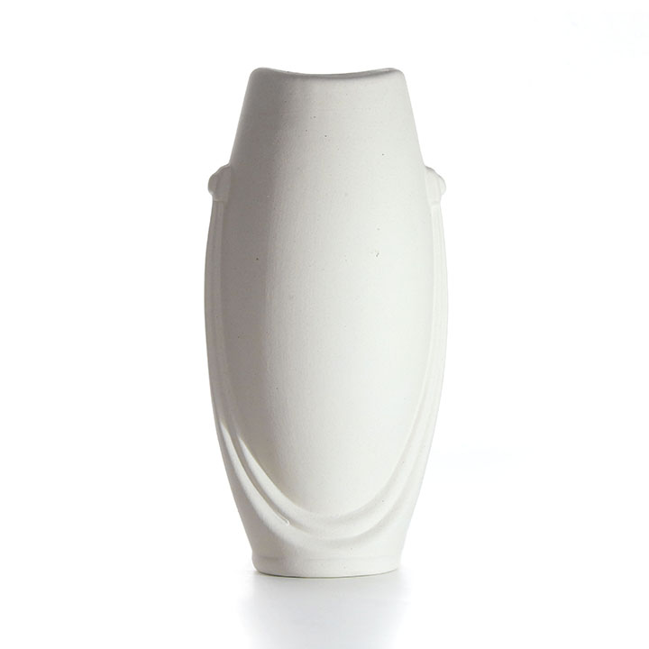 Levně Váza z pálené hlíny - polotovar - 9.5x8x20 cm (Váza na malování)