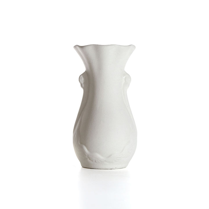 Levně Váza z pálené hlíny - polotovar - 9x9x17 cm (Váza na malování)